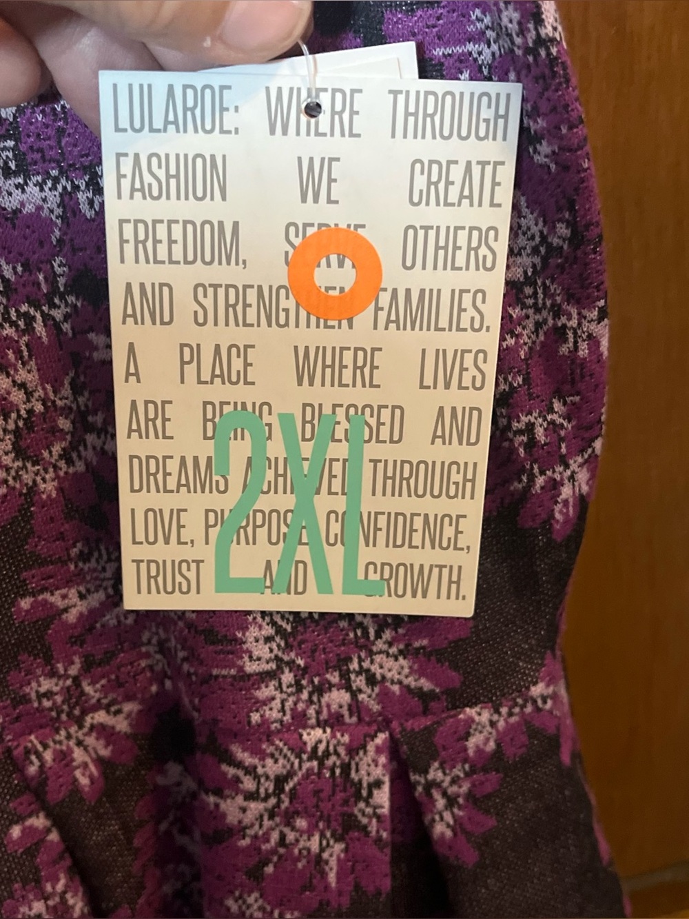 LuLaRoe Amelia Dress Purple Floral Short Sleeve Dress feminine defined pockets - Picture 7 of 12
